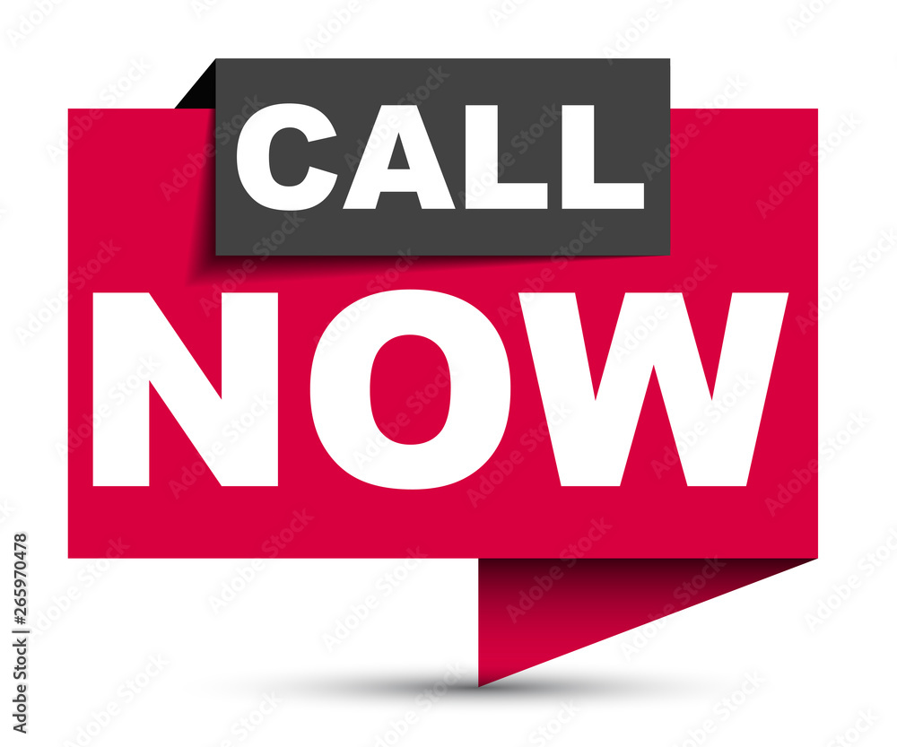 red vector banner call now Stock Vector | Adobe Stock