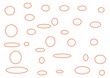 Pattern of pink circles on white bright background. Beautiful hand made illustration for interior design, website background, textile.