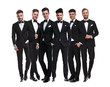 © Viorel Sima - group of elegant young men in tuxedos  standing together