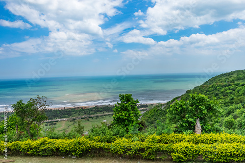 Awesome View Of Sea Beach Blue Sky Scenery From A Top Of A