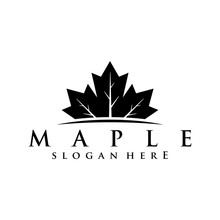 Maple Logo Concept Design Vector