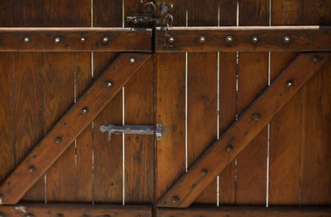 old wooden door close up 