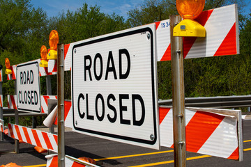 Road Closed sign