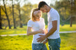 © dtatiana - Happy couple expecting baby, pregnant woman with husband, young family and new life concept