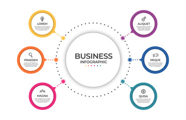 business infographic template. timeline concept for presentation, report, infographic and business d