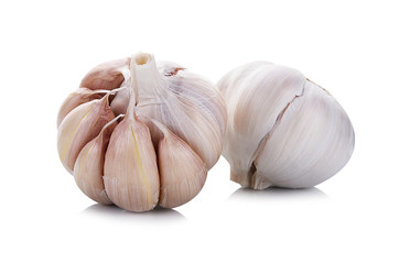 Wall Mural - Garlic isolated on white background