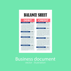 Business documents. Vector illustration in flat design.