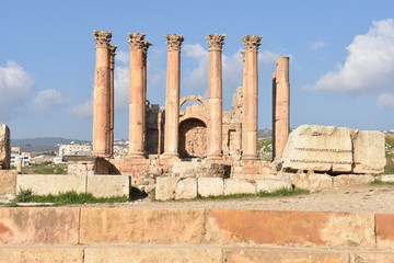 Wall Mural - Temple of Artemis, Centered, Long Shot, Jerash, Jordan