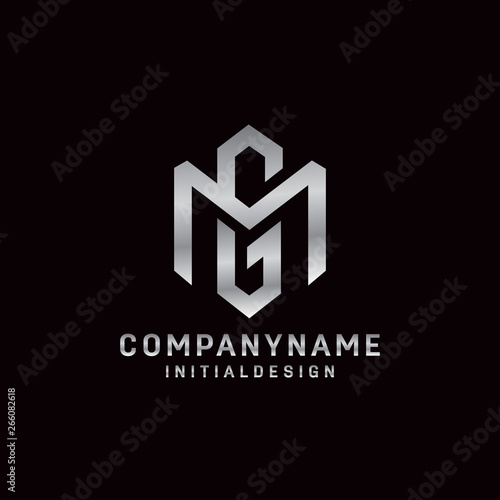 Initial GM letter logo concept simple and minimalist style - Buy this ...