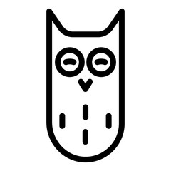 Wall Mural - Eared owl icon. Outline eared owl vector icon for web design isolated on white background