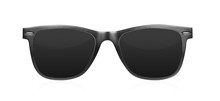 Black Sunglasses Isolated On White Background With Clipping Path
