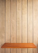 © Sergii Moscaliuk - shelf and wooden wall background texture