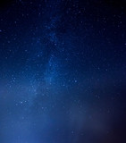 Fototapeta  - Starry sky universe background Galaxy of Milky Way, blue space background with stars, cosmos