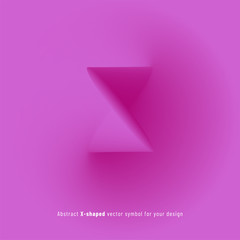 Wall Mural - abstract x-shape symbol for your design
