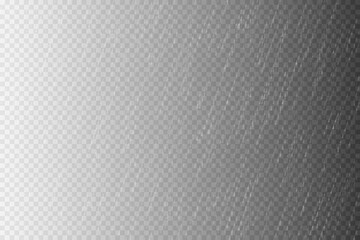 rain drops on transparent background. falling water drops. nature rainfall. vector illustration