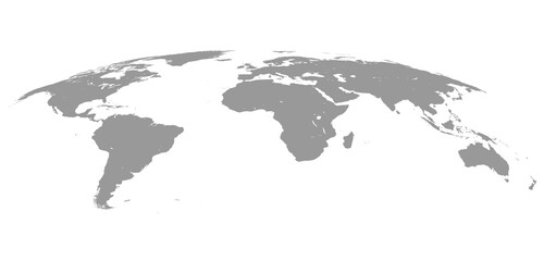 world map isolated on white background in gray color. vector illustration