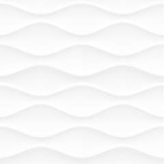 Wall Mural - abstract white wavy 3d texture background. seamless texture.