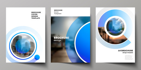 Wall Mural - the vector layout of a4 format modern cover mockups design templates for brochure, magazine, flyer, 