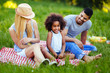 © NDABCREATIVITY - Picture of lovely couple with their daughter having picnic