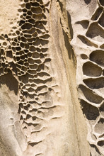 Interesting, Unusual Rock Surface Formation Detail. Texture, Background Pattern.