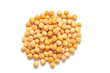 © Elena Verba - Yellow dried peas isolated on white background. Top view.