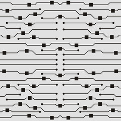 Leinwandbilder - Vector circuit board background. Abstract flat circuit board illustration