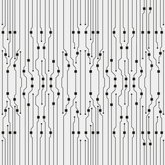 Poster - Vector circuit board background. Abstract flat circuit board illustration