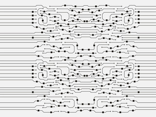 Poster - Vector circuit board background. Abstract flat circuit board illustration