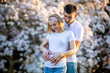 © dtatiana - Happy couple expecting baby, pregnant woman with husband, young family and new life concept