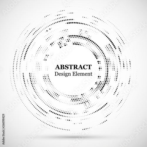 Abstract dotted halftone modern pattern background.Black decorative design ha...