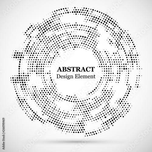 Abstract dotted halftone modern pattern background.Black decorative design ha...