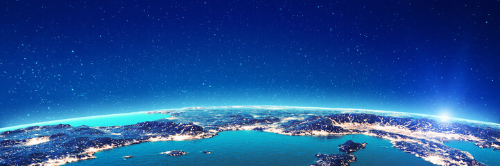 mediterranean city lights