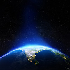 india from space