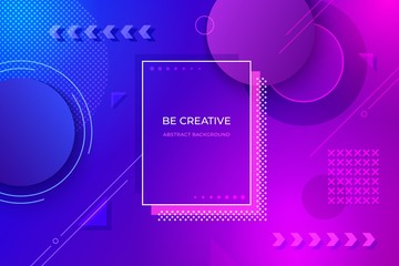 Wall Mural - abstract geometric background. futuristic gradient design shapes for posters banners flyers. minimal