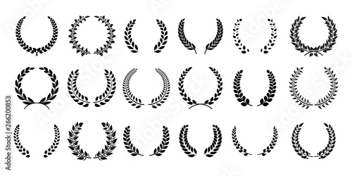 Fotomural Silhouette laurel wreath