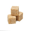© hamara - Brown cane sugar cubes isolated on white
