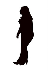 Wall Mural - a woman walking body silhouette vector