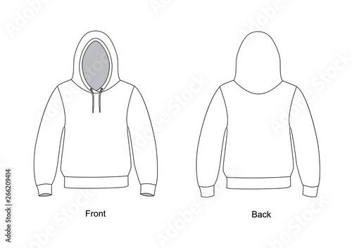Casual Sportswear Vector Illustration Sweatshirt Template Vector 