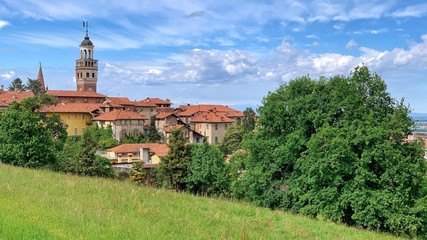 Wall Mural - veduta del centro storico di Saluzzo