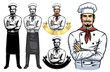 Standing Male Chef Full Body_Vector EPS 10