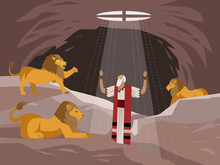 Daniel In The Lions Den Pit Saved By God Old Testament Tale