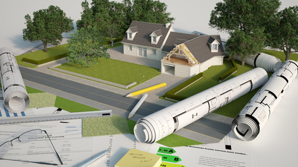 Aufkleber - Architecture and landscape model project