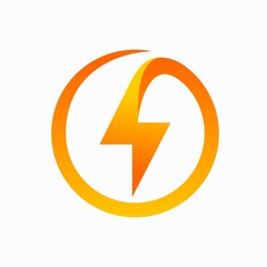 Wall Mural - Electric or voltage icon logo