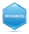 Resources crystal blue hexagon button