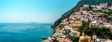 Panorama Of Amazing Amalfi Coast. Positano, Italy