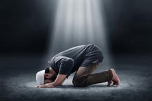 Religious Asian Muslim Man Praying