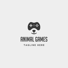 Sticker - bear game logo design template animal concept controller