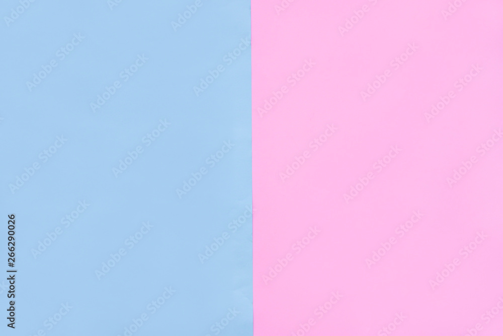Beautiful Pink and Blue Pastel Color Paper Texture, Empty Flat 