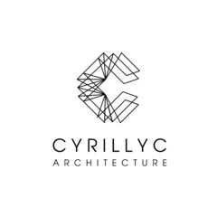 Wall Mural - initial letter C wire line logo design inspiration