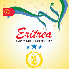 eritrea independence day logo design vector